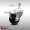 Service Caster 3 Inch SS Soft Rubber 1/2 Inch Threaded Stem Caster with Total Lock Brake SCC SCC-SSTSTTL20S314-SRS-121315 - alternate 2